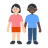 Woman And Man Holding Hands: Light Skin Tone, Dark Skin Tone