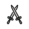交差した刀 Emoji ⚔ image - OpenMoji style