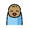 Baby: Medium Skin Tone Emoji 👶🏽 image - OpenMoji style