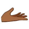 Palm Up Hand: Medium-Dark Skin Tone Emoji 🫴🏾 image - Google Noto Color Animated style