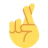 Main avec index et doigts du milieu croisés Emoji 🤞 image - Twitter / X (Twemoji) style