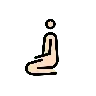 Person Kneeling: Light Skin Tone Emoji 🧎🏻 image - OpenMoji style