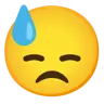 冷汗 Emoji 😓 image - Google Noto Color style