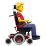 Man In Motorized Wheelchair Facing Right Emoji 👨‍🦼‍➡️ image - Apple style