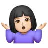 Woman Shrugging: Light Skin Tone Emoji 🤷🏻‍♀️ image - Samsung style