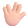 Vulcan Salute: Light Skin Tone Emoji 🖖🏻 image - Microsoft 3D Fluent style