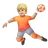 Person Playing Handball: Medium-Light Skin Tone