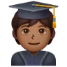 Student: Medium-Dark Skin Tone Emoji 🧑🏾‍🎓 image - Samsung style