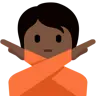 Person Gesturing No: Dark Skin Tone Emoji 🙅🏿 image - Twitter / X (Twemoji) style