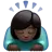 Woman Bowing: Dark Skin Tone