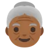 Old Woman: Medium-Dark Skin Tone Emoji 👵🏾 image - Google Noto Color style