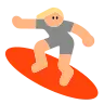 Person Surfing: Medium-Light Skin Tone Emoji 🏄🏼 image - Tossface style