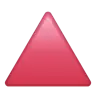 Emoji Triangolo rosso up-pointing 🔺 image - WhatsApp style
