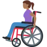 Woman In Manual Wheelchair: Medium-Dark Skin Tone Emoji 👩🏾‍🦽 image - Twitter / X (Twemoji) style