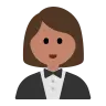 Woman In Tuxedo: Medium Skin Tone Emoji 🤵🏽‍♀️ image - Tossface style