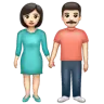 Woman And Man Holding Hands: Light Skin Tone Emoji 👫🏻 image - WhatsApp style