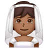 Person With Veil: Medium-Dark Skin Tone Emoji 👰🏾 image - Samsung style