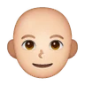 Person: Light Skin Tone, Bald Emoji 🧑🏻‍🦲 image - Samsung style