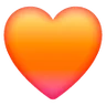 Orange Heart Emoji 🧡 image - Samsung style