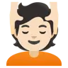 Person Getting Massage: Light Skin Tone Emoji 💆🏻 image - Google Noto Color style
