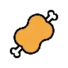 Emoji Carne all'osso 🍖 image - OpenMoji style