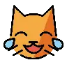 Emoji Cat Face with Tears of Joy 😹 image - OpenMoji style
