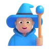Mage: Medium-Light Skin Tone Emoji 🧙🏼 image - Microsoft 3D Fluent style