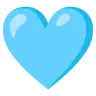 Light Blue Heart Emoji 🩵 image - Google Noto Color style