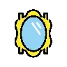 กระจกเงา Emoji 🪞 image - OpenMoji style