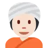 Person Wearing Turban: Light Skin Tone Emoji 👳🏻 image - Twitter / X (Twemoji) style