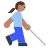 Woman With White Cane: Medium Skin Tone