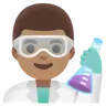 Man Scientist: Medium Skin Tone Emoji 👨🏽‍🔬 image - Google Noto Color style
