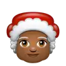 Mrs. Claus: Medium-Dark Skin Tone Emoji 🤶🏾 image - WhatsApp style