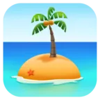 เกาะทะเลทราย Emoji 🏝 image - Facebook Meta style
