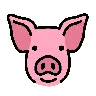 Face de porc Emoji 🐷 image - OpenMoji style