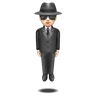 Person In Suit Levitating: Light Skin Tone Emoji 🕴🏻 image - WhatsApp style