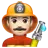 Man Firefighter: Light Skin Tone