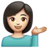 Woman Tipping Hand: Light Skin Tone Emoji 💁🏻‍♀️ image - WhatsApp style
