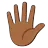 Hand With Fingers Splayed: Medium-Dark Skin Tone