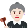 Woman Judge: Light Skin Tone Emoji 👩🏻‍⚖️ image - Twitter / X (Twemoji) style