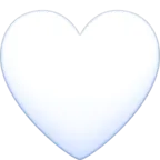 White Heart Emoji 🤍 image - Facebook Meta style