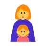 Family: Woman, Girl Emoji 👩‍👧 image - Tossface style