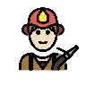 Man Firefighter: Light Skin Tone Emoji 👨🏻‍🚒 image - OpenMoji style