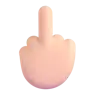 Middle Finger: Light Skin Tone Emoji 🖕🏻 image - Microsoft 3D Fluent style