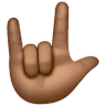 Love-You Gesture: Medium-Dark Skin Tone Emoji 🤟🏾 image - Samsung style